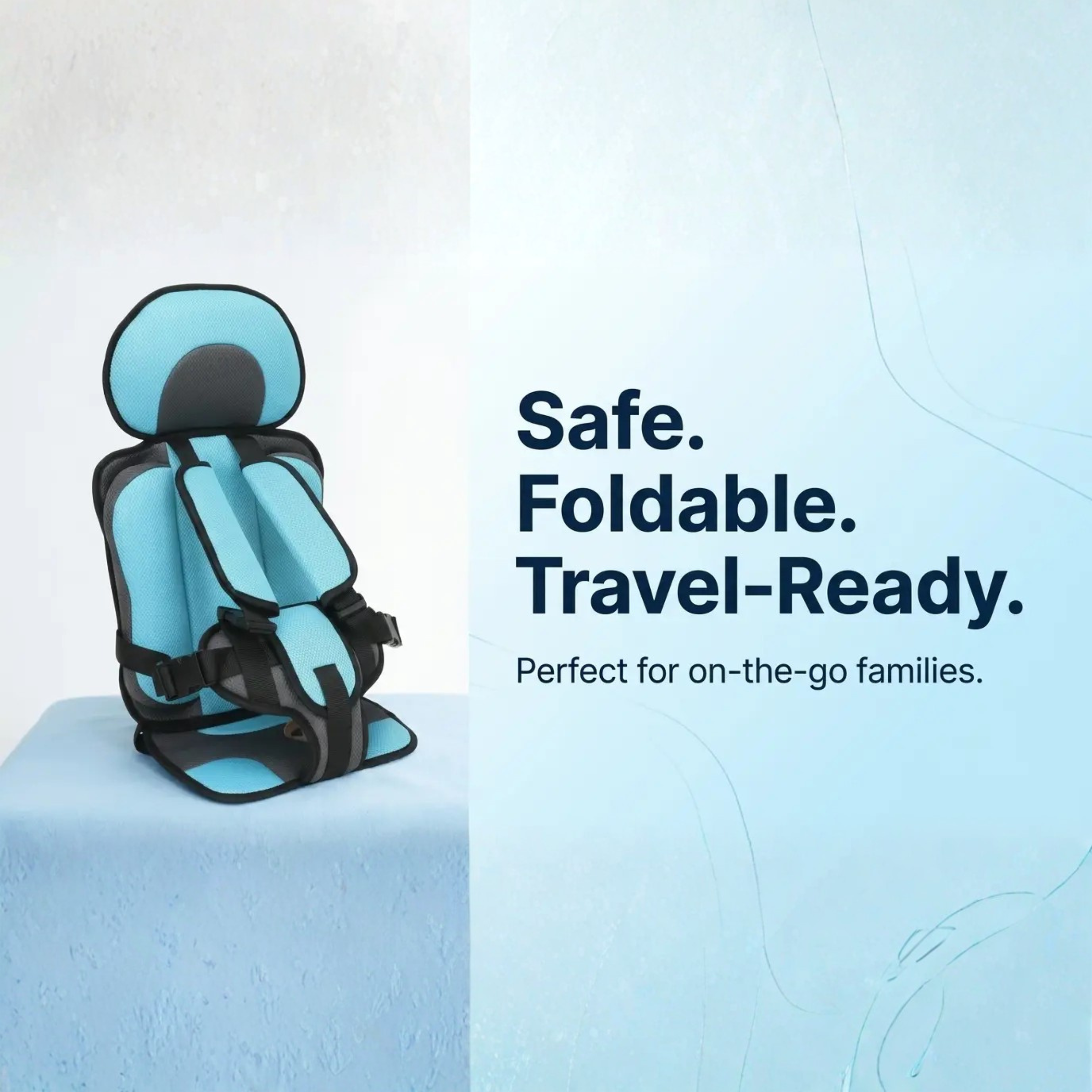 Portable Child Booster Seat Foldable Design Easy Travel Safety - Image 9