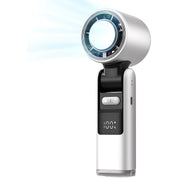 Portable Rechargeable Handheld Fan Digital Display - Image 2