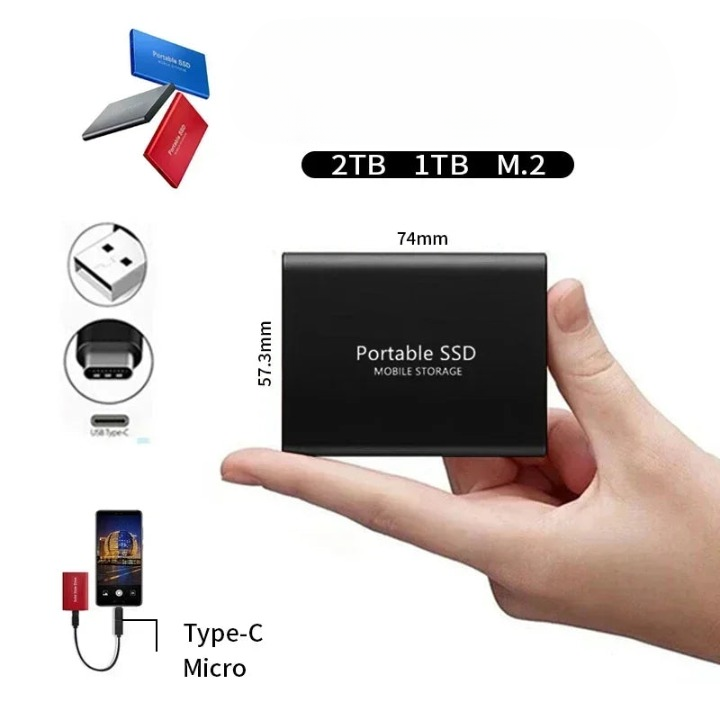 Portable Ssd External Storage 2tb High-Speed Usb-C Drive 1050mb S - Image 4