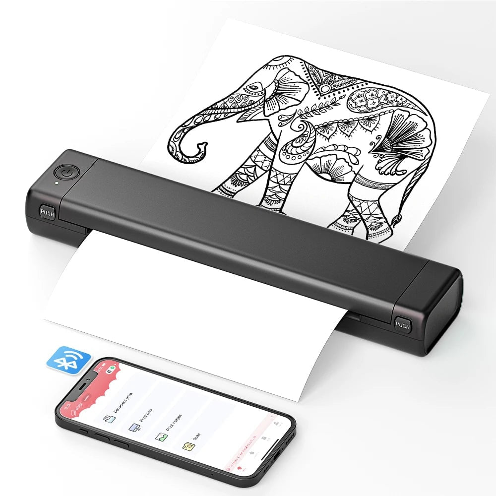 Portable Thermal Printer Mobile Printing Bluetooth Connectivity - Image 1