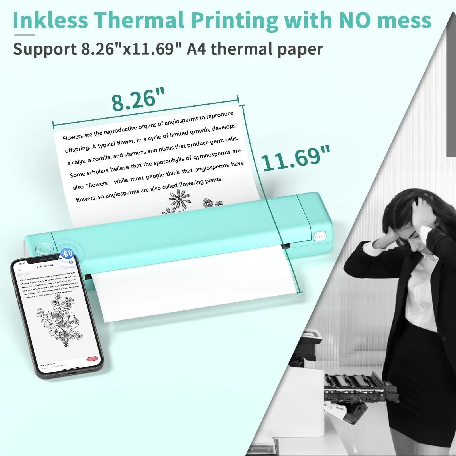 Portable Thermal Printer Mobile Printing Bluetooth Connectivity - Image 7