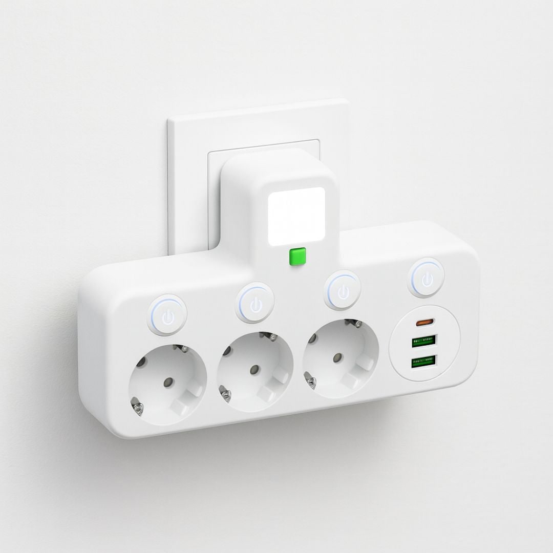 Power Strip 3 Outlets Surge Protection & Child Safety Features - Image 1
