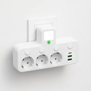 Power Strip 3 Outlets Surge Protection & Child Safety Features - Image 1