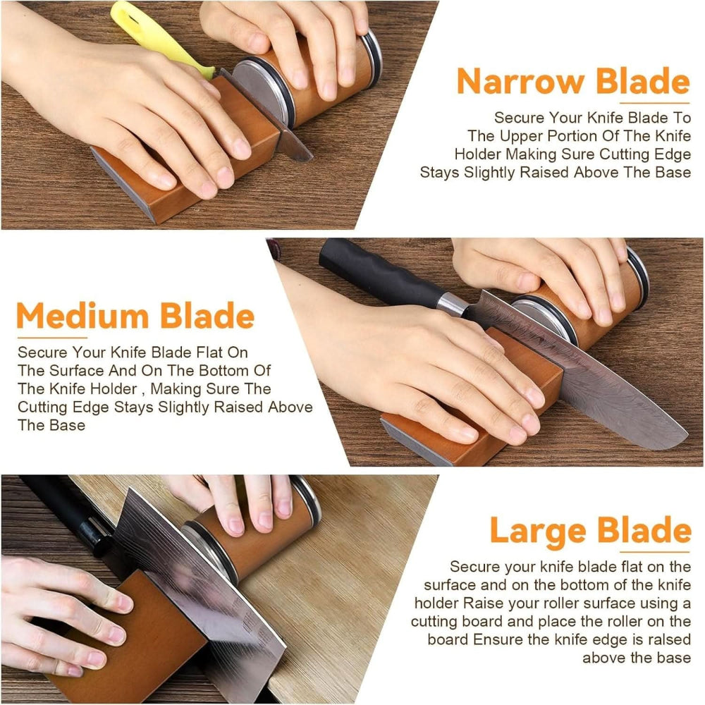 Professional Knife Sharpener Diamond Roller Kitchen Use - Image 6