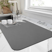Quick Dry Kitchen Dish Mat Absorbent Rubber Backing Countertop - Image 1