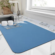Quick Dry Kitchen Dish Mat Absorbent Rubber Backing Countertop - Image 4