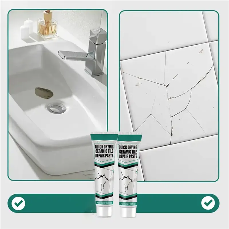 Quick Drying Tile Repair Paste Cracks Chips and Grout Fixes - Image 6