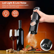 Rechargeable Electric Salt and Pepper Grinder Set Kitchen Use - Image 5