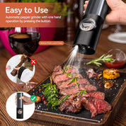 Rechargeable Electric Salt and Pepper Grinder Set Kitchen Use - Image 7