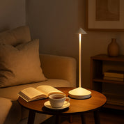 Rechargeable Table Lamp Touch Dimming Conical Shade - Image 1