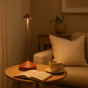 Rechargeable Table Lamp Touch Dimming Conical Shade - Image 3