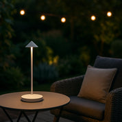 Rechargeable Table Lamp Touch Dimming Conical Shade - Image 5