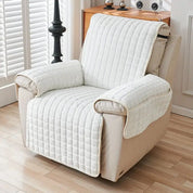 Recliner Cover Soft Plush Grid Design Furniture Protection - Image 11