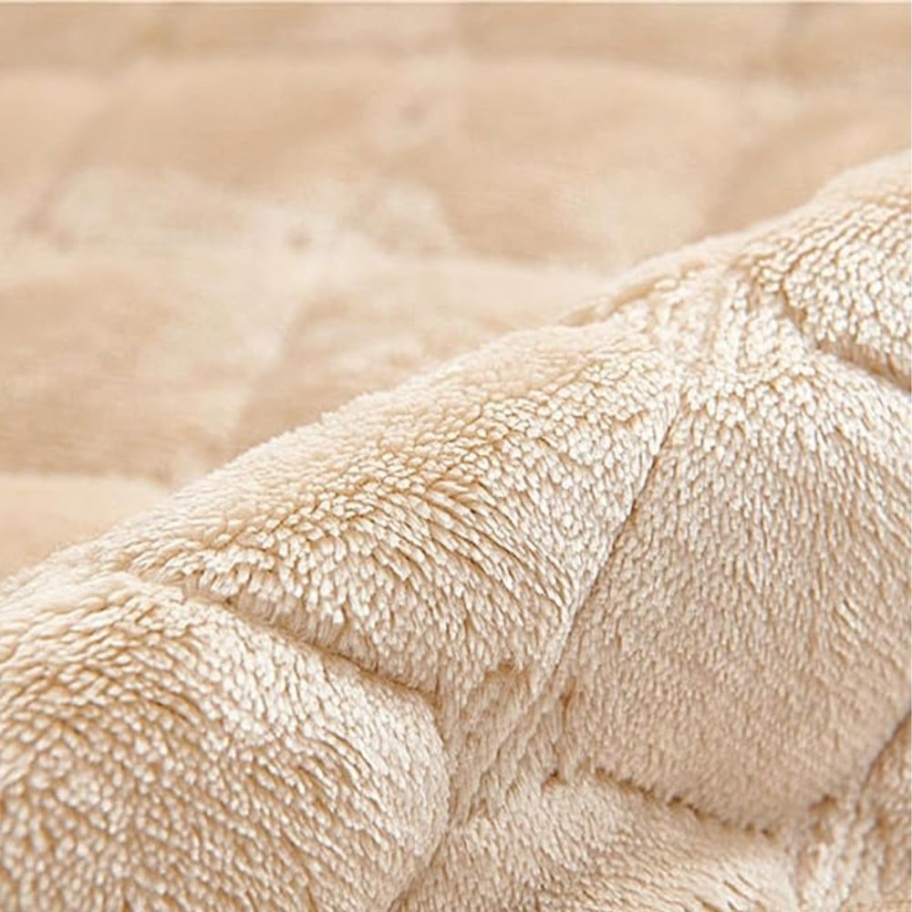 Recliner Cover Soft Plush Grid Design Furniture Protection - Image 3