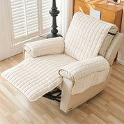 Recliner Cover Soft Plush Grid Design Furniture Protection - Image 9