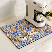 Retro Coffee Mat Absorbent Design Kitchen Countertop Use - Image 11