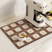 Retro Coffee Mat Absorbent Design Kitchen Countertop Use - Image 15