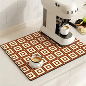 Retro Coffee Mat Absorbent Design Kitchen Countertop Use - Image 2