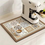 Retro Coffee Mat Absorbent Design Kitchen Countertop Use - Image 6