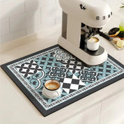 Retro Coffee Mat Absorbent Design Kitchen Countertop Use - Image 8