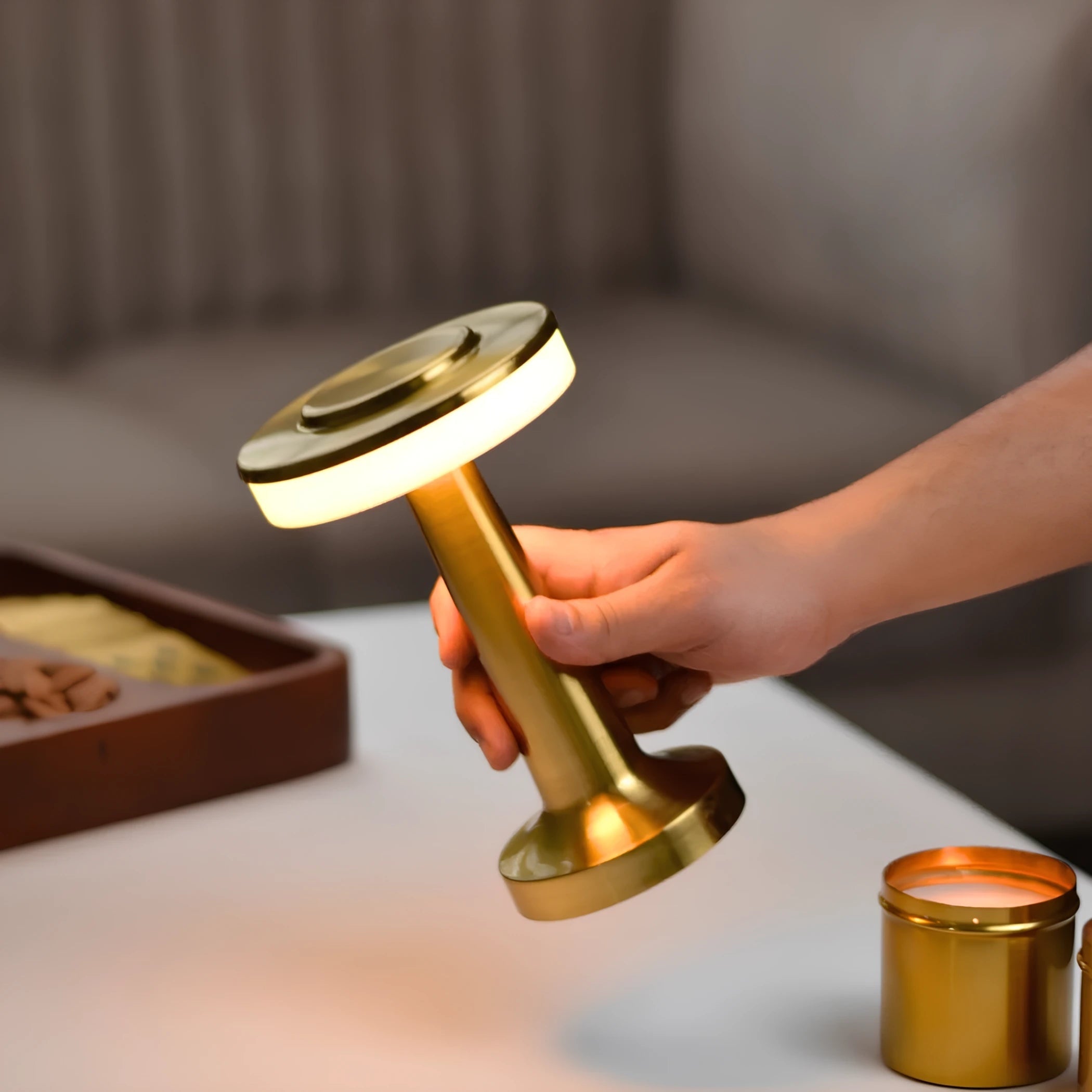 Retro Table Lamp Dining Room Modern Brass Accent Lighting - Image 11
