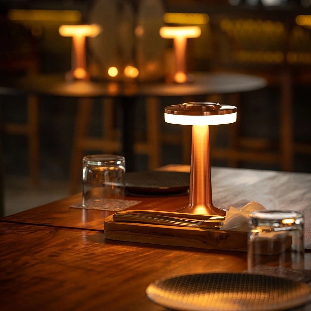 Retro Table Lamp Dining Room Modern Brass Accent Lighting - Image 2