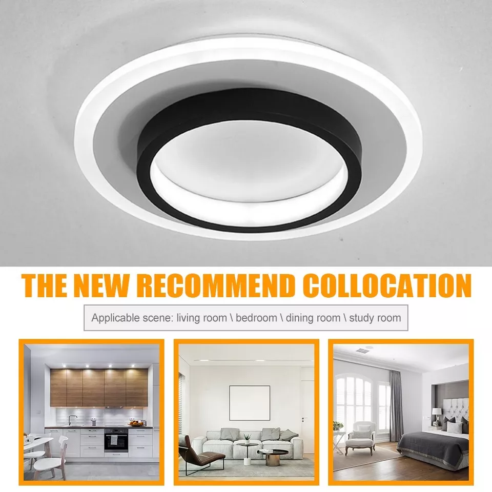 Round Ceiling Modern Metal and Acrylic Design - Image 2
