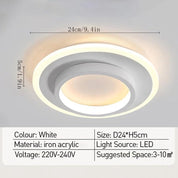 Round Ceiling Modern Metal and Acrylic Design - Image 22