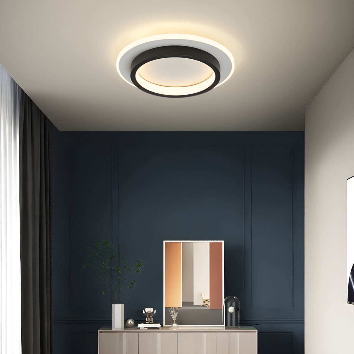 Round Ceiling Modern Metal and Acrylic Design - Image 9