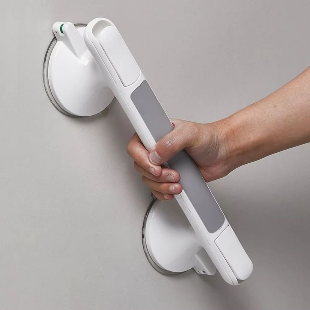 Shower Grab Bar Handle Safe Bathing Suction Cup Design - Image 1