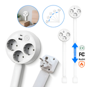 Smart Extendable Power Outlet Modern Home Use White Design - Image 2