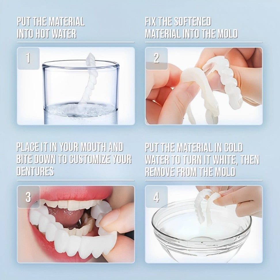 Smile Veneer Teeth Cover Set Instant Smile Makeover Upper & Lower - Image 7