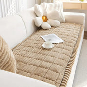 Sofa Cover Couch Cover Plush Pleated Edge Slipcover Protector - Image 4