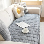 Sofa Cover Couch Cover Plush Pleated Edge Slipcover Protector - Image 6
