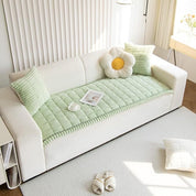 Sofa Cover Couch Cover Plush Pleated Edge Slipcover Protector - Image 9
