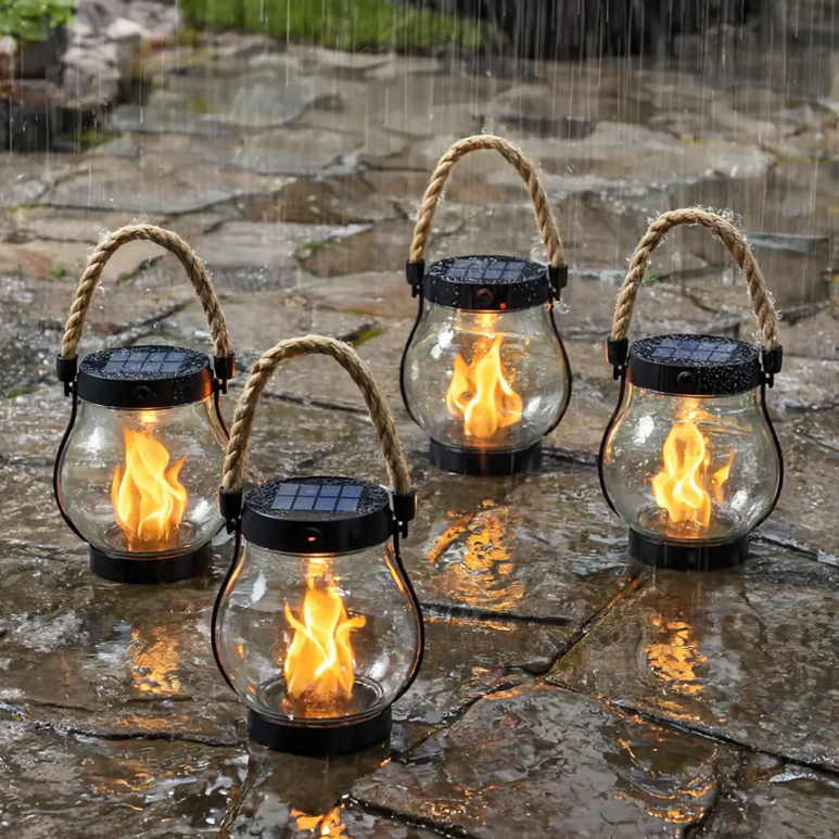 Solar Flickering Flame Effect Outdoor Decor - Image 1