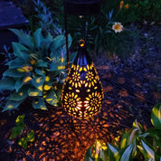 Solar Garden Light Floral Design Outdoor Decor - Image 1