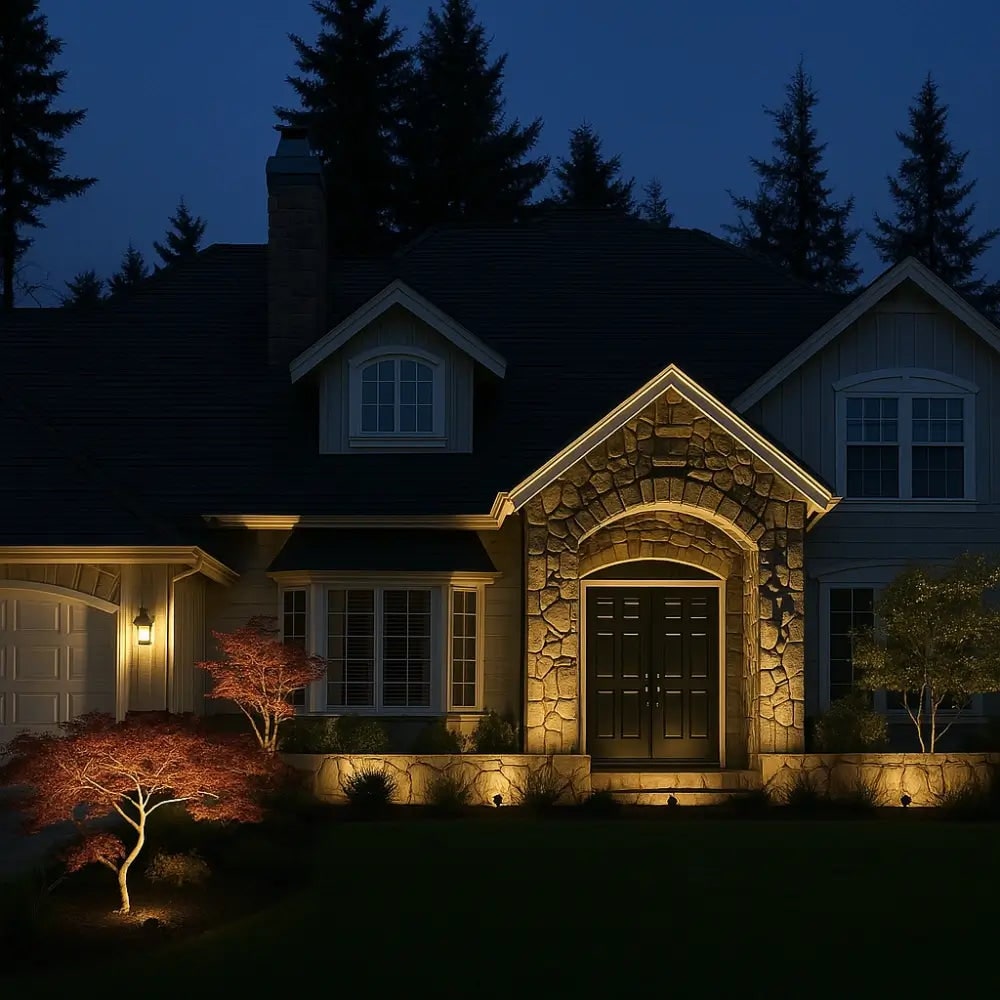 Solar Powered Garden Spotlight Outdoor Landscape Lighting - Image 1
