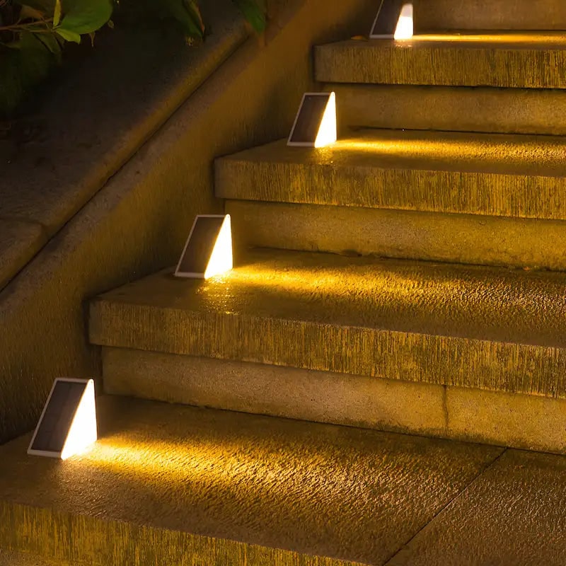 Solar Powered Stair Lights Outdoor Safety and Ambiance Lighting - Image 3