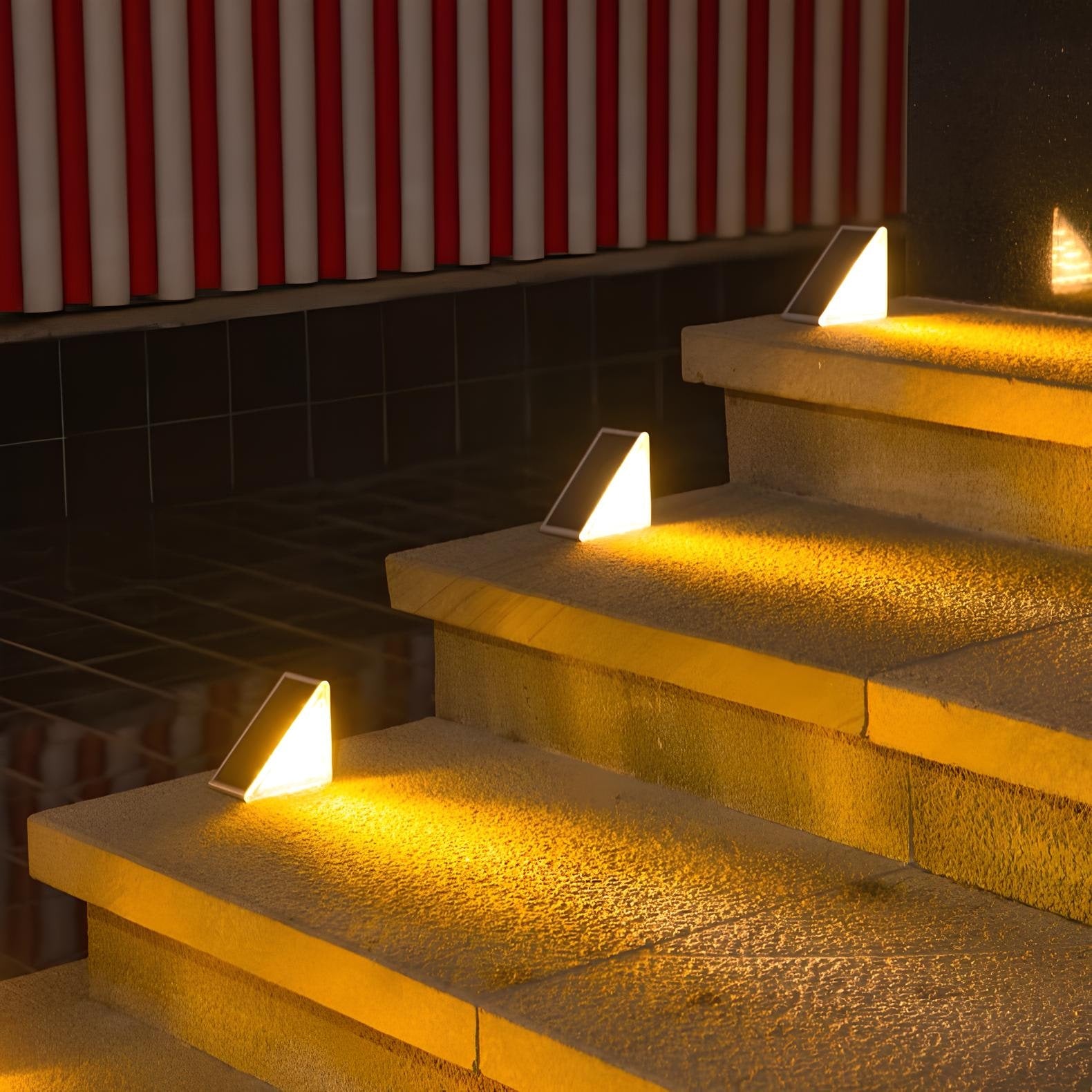 Solar Powered Stair Lights Outdoor Safety and Ambiance Lighting - Image 5