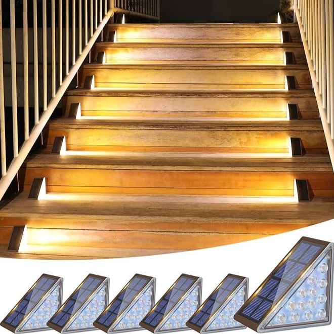 Solar Powered Stair Lights Outdoor Safety and Ambiance Lighting - Image 6