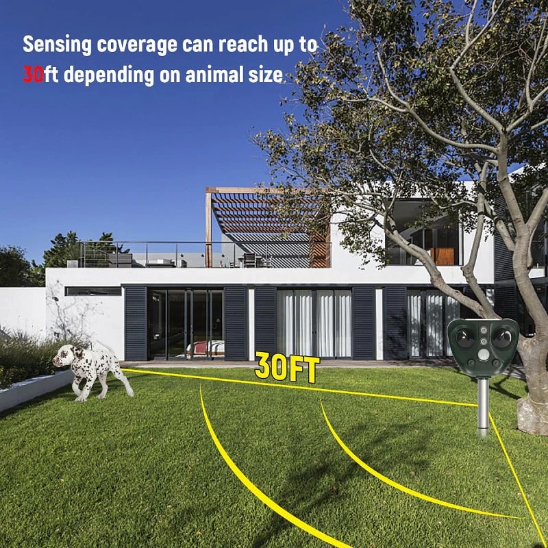 Solar-Powered Ultrasonic Bird Repeller Outdoor Animal Control - Image 3