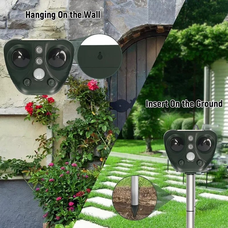 Solar-Powered Ultrasonic Bird Repeller Outdoor Animal Control - Image 4