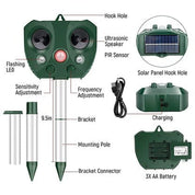 Solar-Powered Ultrasonic Bird Repeller Outdoor Animal Control - Image 7