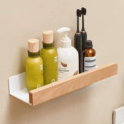 Solid Wood Bathroom Wall Shelf Stylish Storage & Organization - Image 10