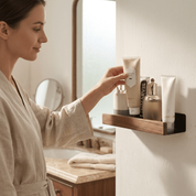 Solid Wood Bathroom Wall Shelf Stylish Storage & Organization - Image 4