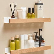 Solid Wood Bathroom Wall Shelf Stylish Storage & Organization - Image 9