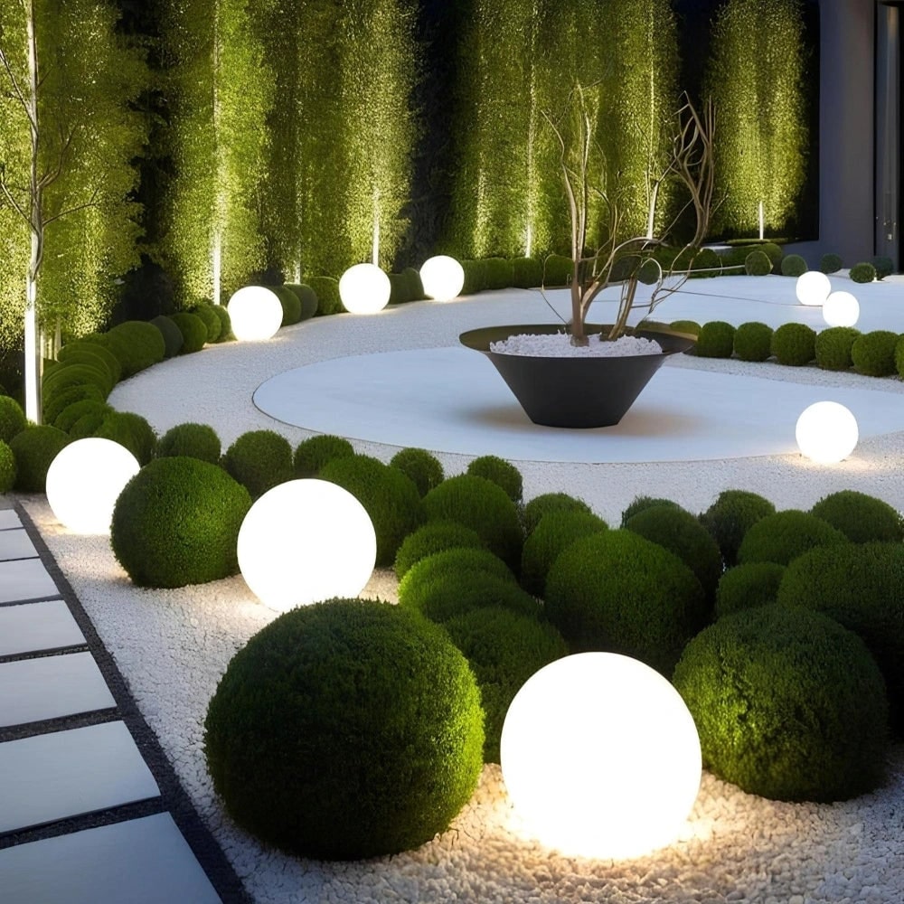 Spherical Outdoor Garden Light Modern LED Globe Lighting Decor - Image 1
