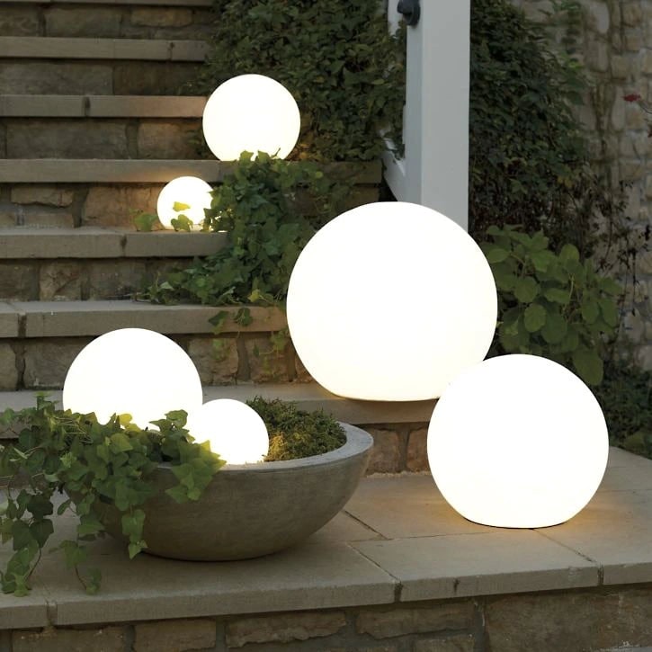 Spherical Outdoor Garden Light Modern LED Globe Lighting Decor - Image 2