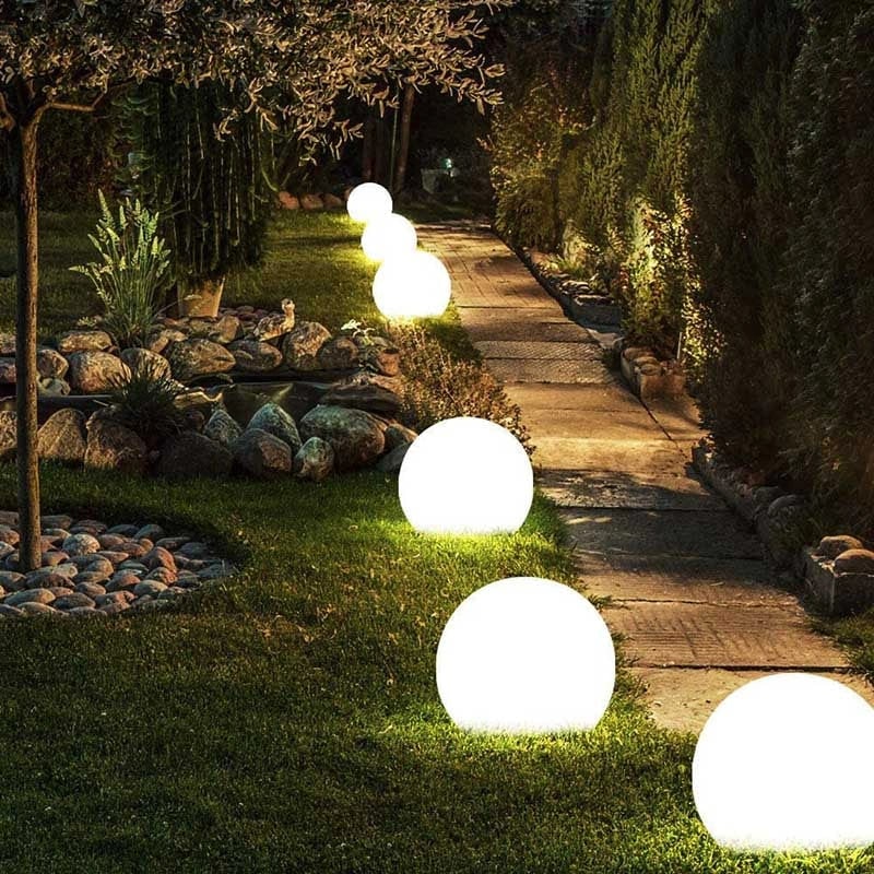 Spherical Outdoor Garden Light Modern LED Globe Lighting Decor - Image 9